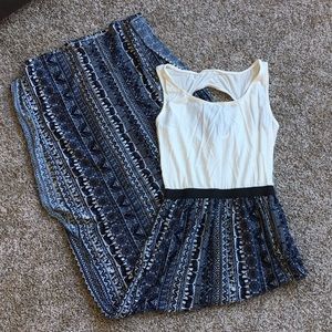 NWOT elephant print maxi t-shirt dress